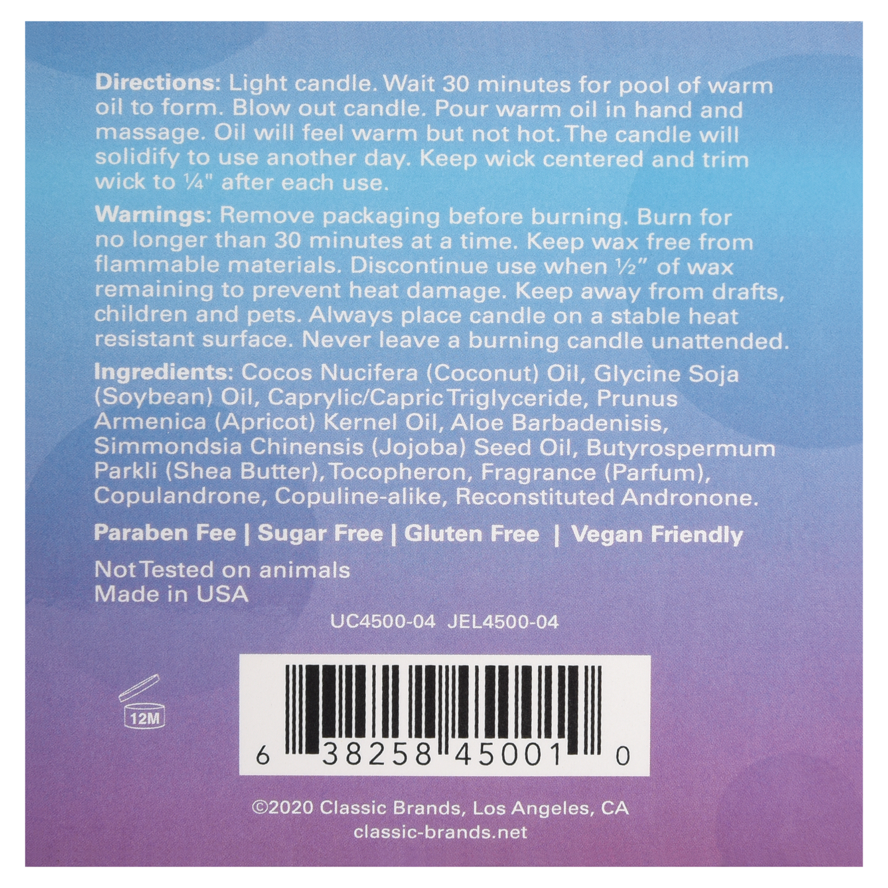 MOOD CANDLES Pheromone Soy Massage Candles Vanilla Sugar 4oz | 113g - Sheets Optional