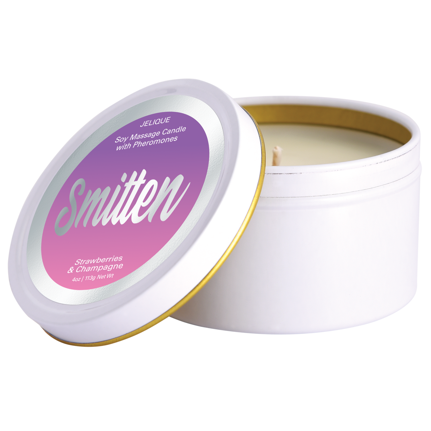 MOOD CANDLES Pheromone Soy Massage Candles Strawberry & Champagne 4oz | 113g - Sheets Optional