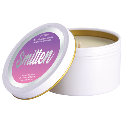 MOOD CANDLES Pheromone Soy Massage Candles Strawberry & Champagne 4oz | 113g - Sheets Optional