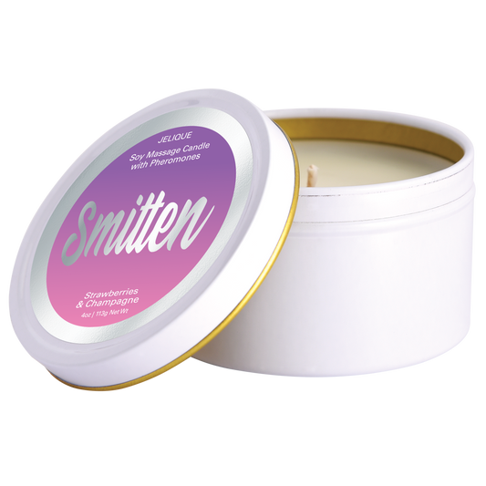 MOOD CANDLES Pheromone Soy Massage Candles Strawberry & Champagne 4oz | 113g - Sheets Optional