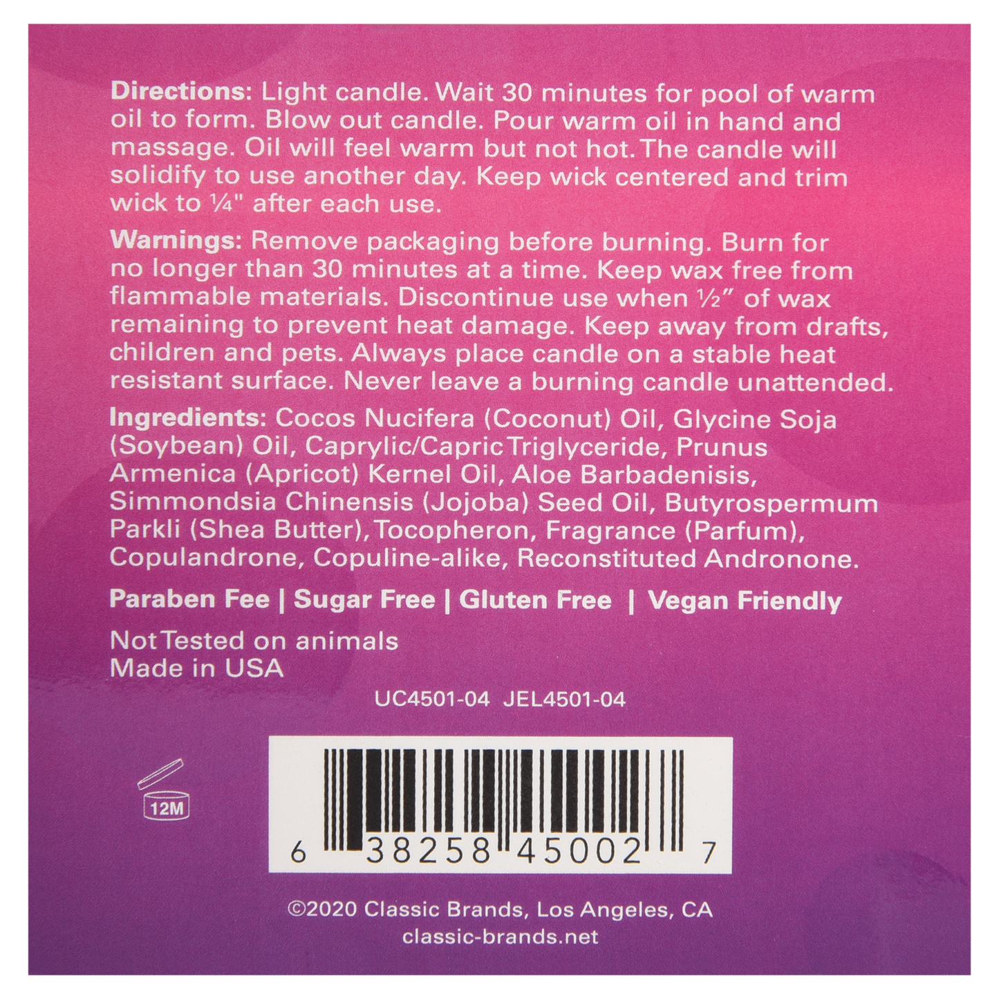 MOOD CANDLES Pheromone Soy Massage Candles Strawberry & Champagne 4oz | 113g - Sheets Optional