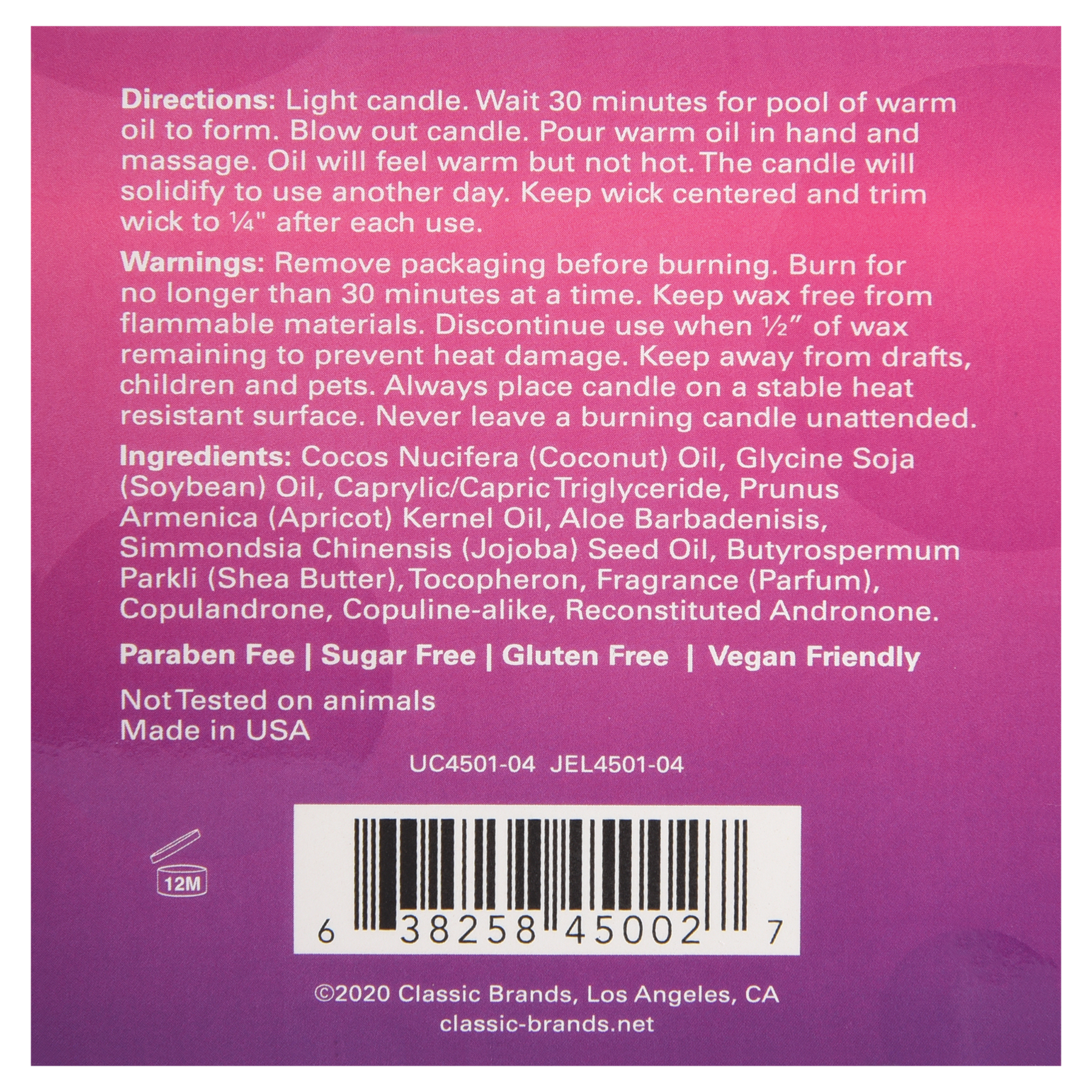 MOOD CANDLES Pheromone Soy Massage Candles Strawberry & Champagne 4oz | 113g - Sheets Optional