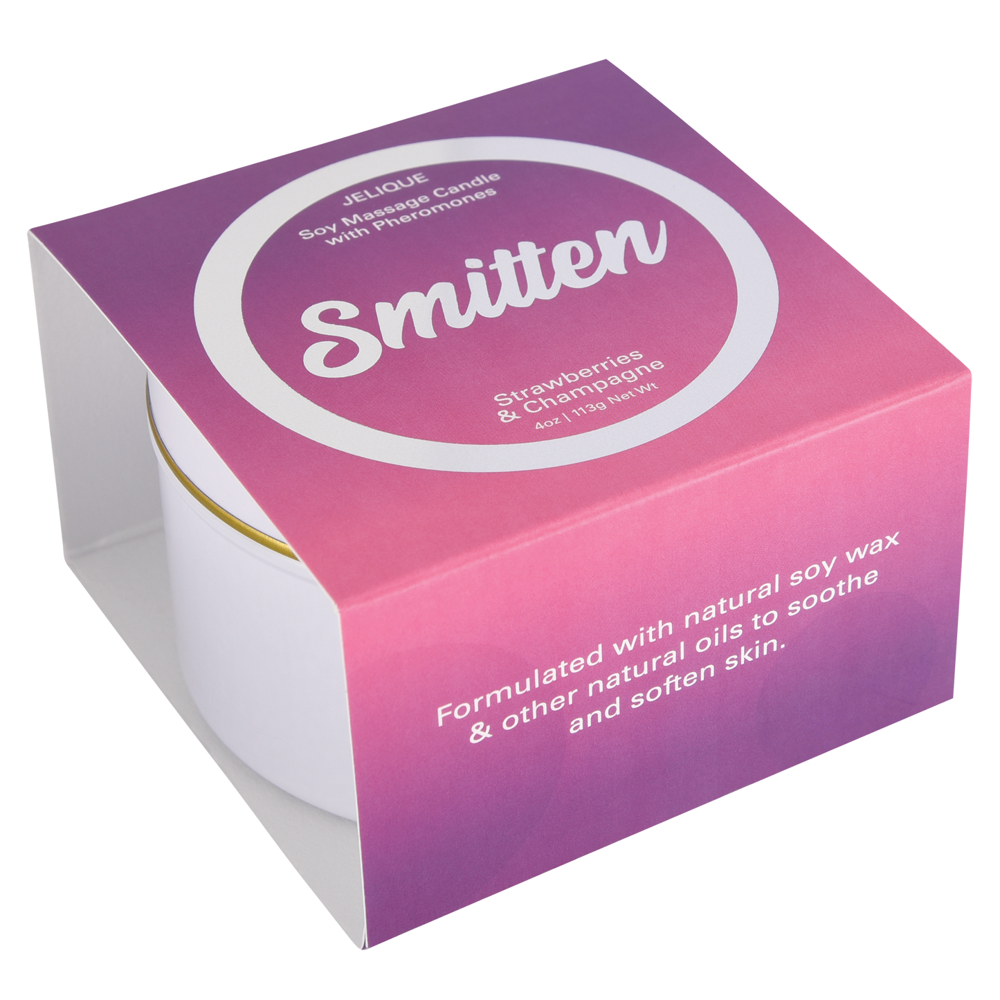 MOOD CANDLES Pheromone Soy Massage Candles Strawberry & Champagne 4oz | 113g - Sheets Optional