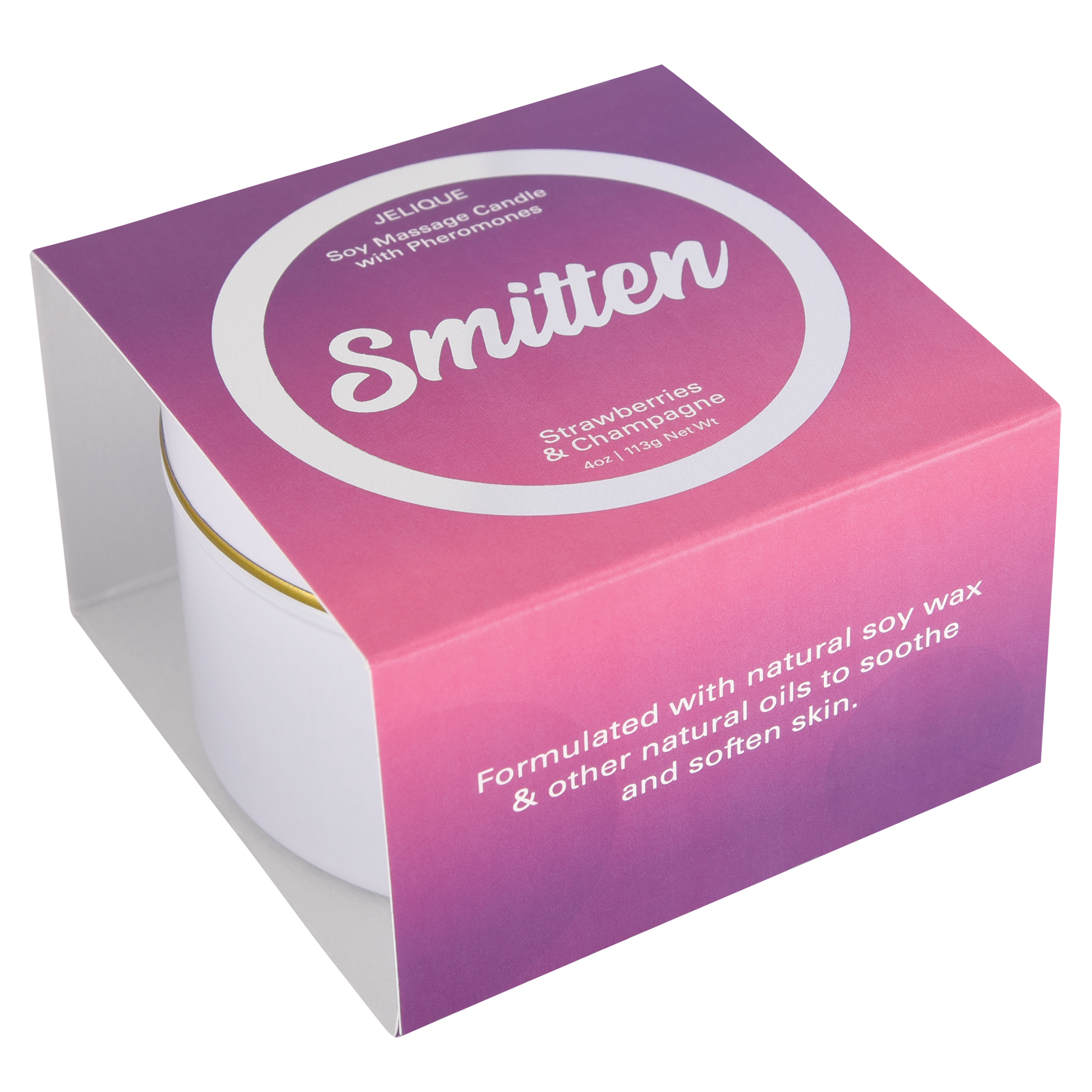 MOOD CANDLES Pheromone Soy Massage Candles Strawberry & Champagne 4oz | 113g - Sheets Optional