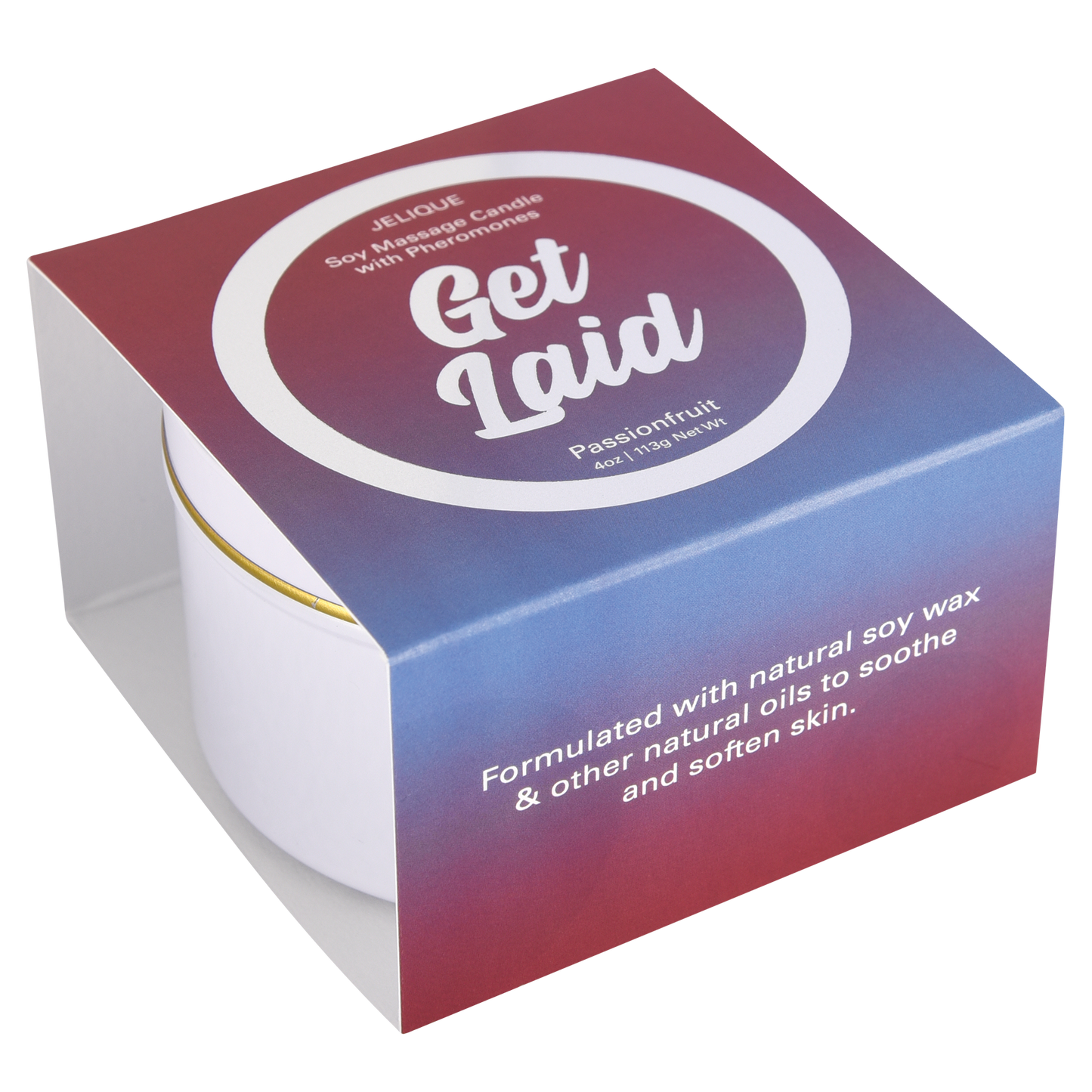 MOOD CANDLES Get Laid - Pheromone Massage Candle Passion Fruit 4oz | 113g - Sheets Optional