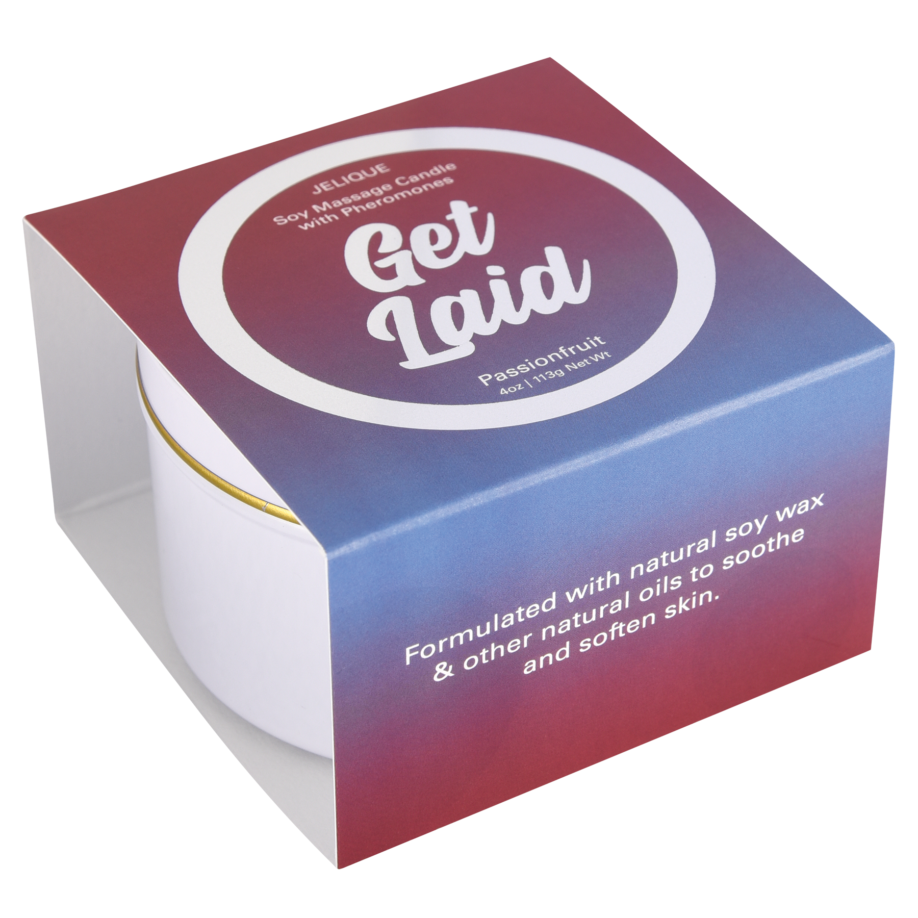 MOOD CANDLES Get Laid - Pheromone Massage Candle Passion Fruit 4oz | 113g - Sheets Optional