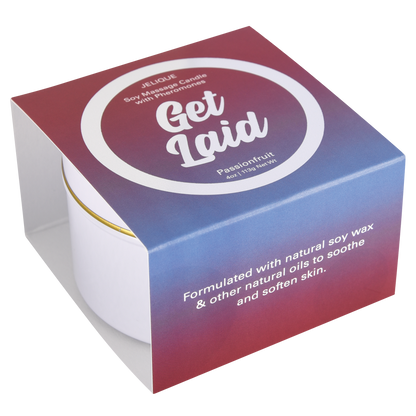 MOOD CANDLES Get Laid - Pheromone Massage Candle Passion Fruit 4oz | 113g - Sheets Optional