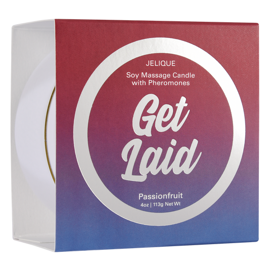 MOOD CANDLES Get Laid - Pheromone Massage Candle Passion Fruit 4oz | 113g - Sheets Optional