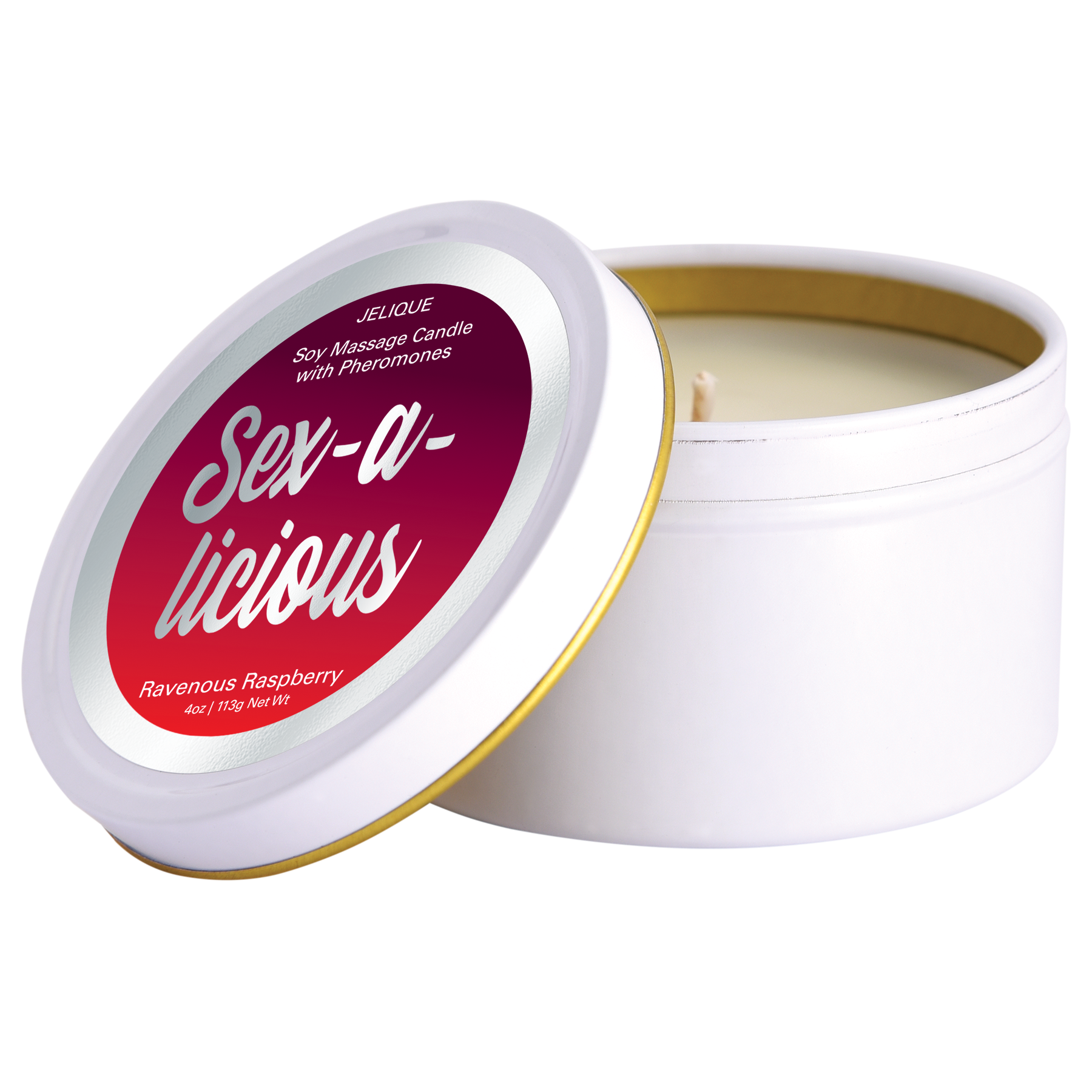 MOOD CANDLES Sex-a-licious - Pheromone Massage Candle Ravenous Raspberry 4oz | 113g - Sheets Optional