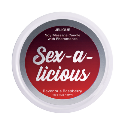 MOOD CANDLES Sex-a-licious - Pheromone Massage Candle Ravenous Raspberry 4oz | 113g - Sheets Optional