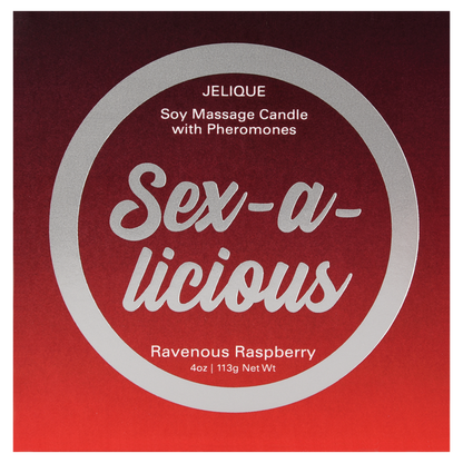 MOOD CANDLES Sex-a-licious - Pheromone Massage Candle Ravenous Raspberry 4oz | 113g - Sheets Optional