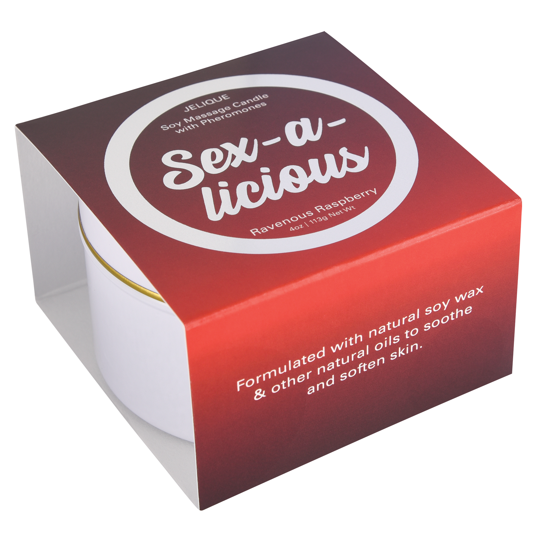 MOOD CANDLES Sex-a-licious - Pheromone Massage Candle Ravenous Raspberry 4oz | 113g - Sheets Optional