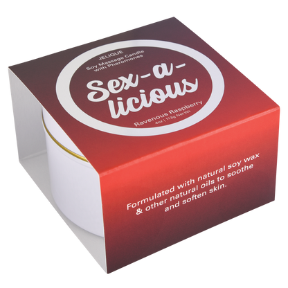 MOOD CANDLES Sex-a-licious - Pheromone Massage Candle Ravenous Raspberry 4oz | 113g - Sheets Optional