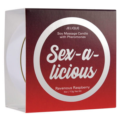 MOOD CANDLES Sex-a-licious - Pheromone Massage Candle Ravenous Raspberry 4oz | 113g - Sheets Optional