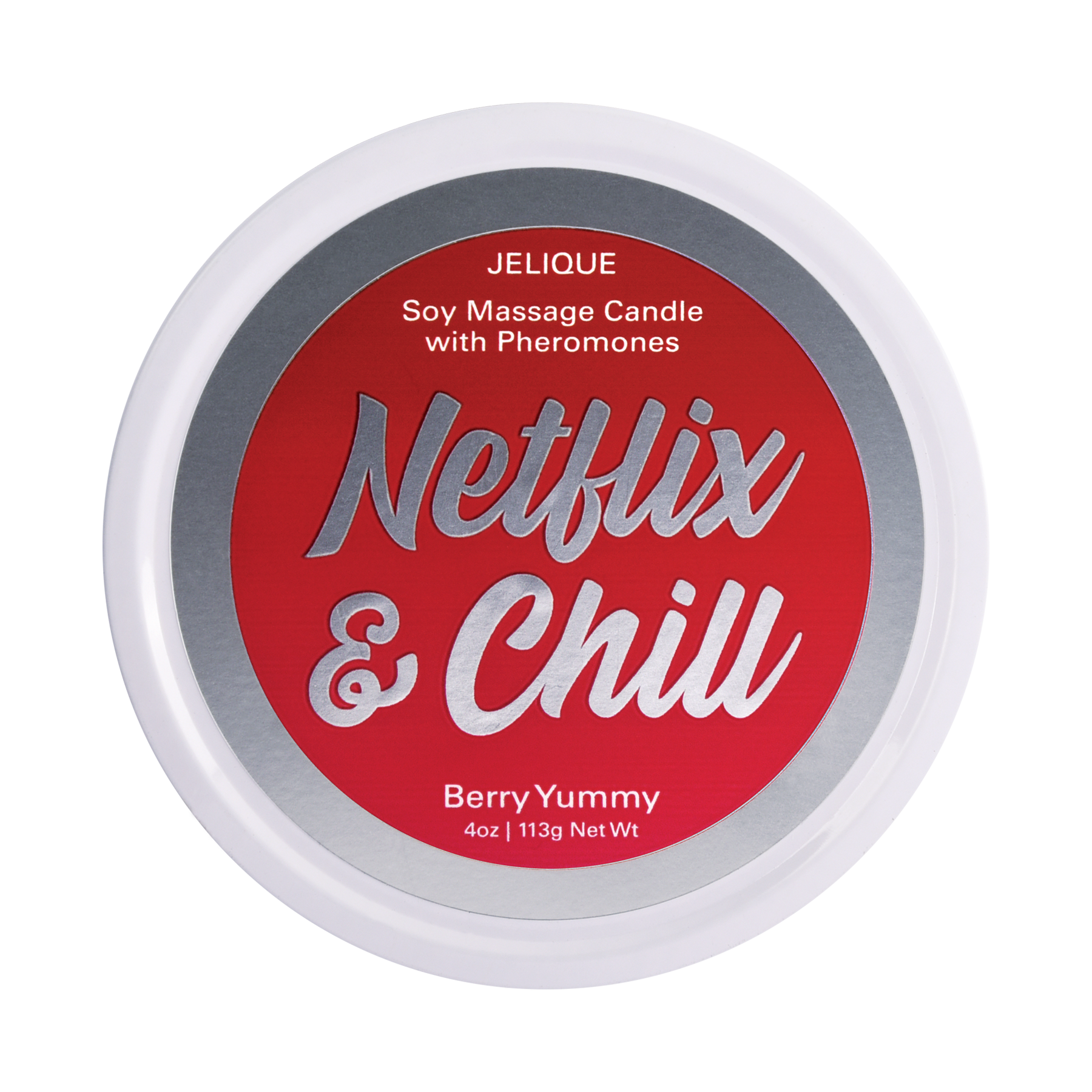 MOOD CANDLES Netflix & Chill - Pheromone Massage Candle Berry Yummy 4oz | 113g - Sheets Optional