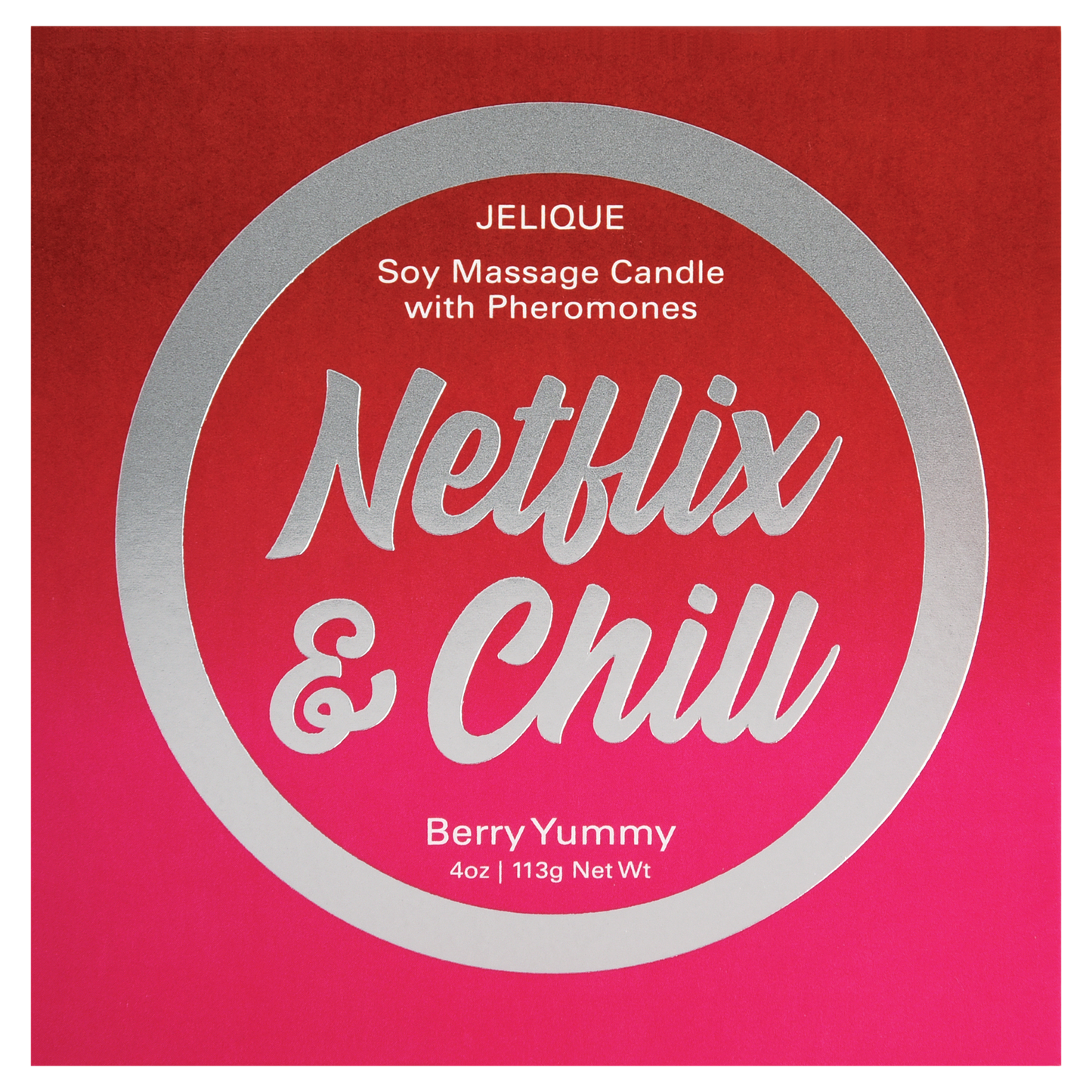 MOOD CANDLES Netflix & Chill - Pheromone Massage Candle Berry Yummy 4oz | 113g - Sheets Optional
