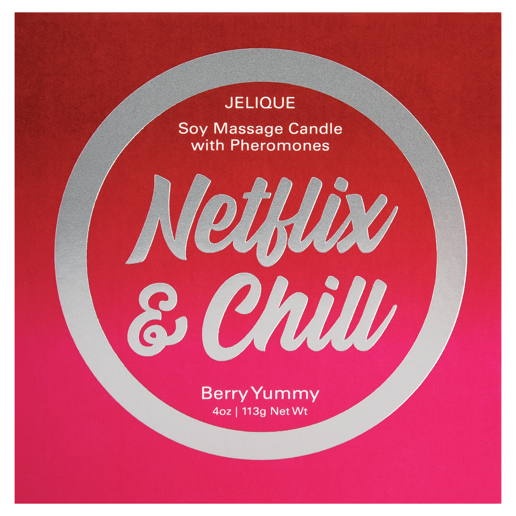 MOOD CANDLES Netflix & Chill - Pheromone Massage Candle Berry Yummy 4oz | 113g - Sheets Optional