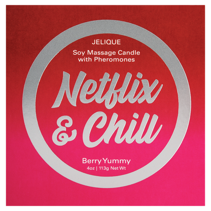 MOOD CANDLES Netflix & Chill - Pheromone Massage Candle Berry Yummy 4oz | 113g - Sheets Optional
