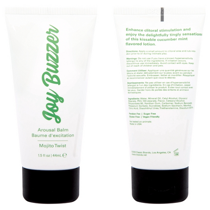 JOY BUZZER Clitoral Arousal Balm - Mojito Twist 1.5oz | 44mL - Sheets Optional