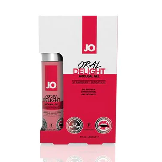 JO Oral Delight - Strawberry - Stimulant 1 floz / 30 mL - Sheets Optional