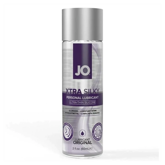 JO XTRA SILKY Silicone Lubricant 2oz - Sheets Optional