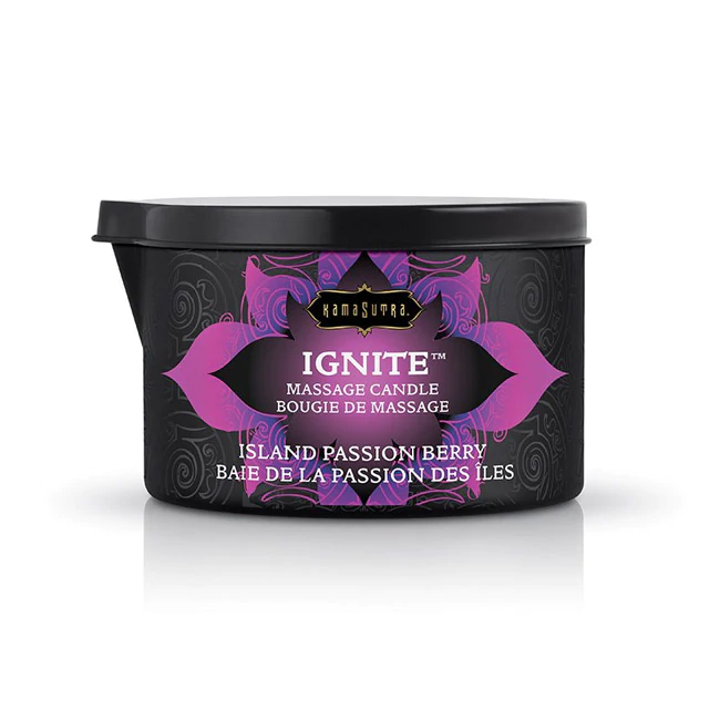 Ignite Massage Oil Candle Island Passion Berry - Sheets Optional