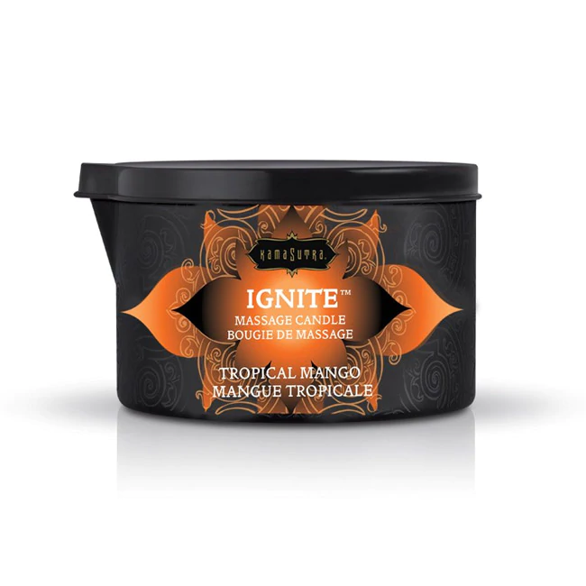 Ignite Massage Oil Candle Tropical Mango - Sheets Optional