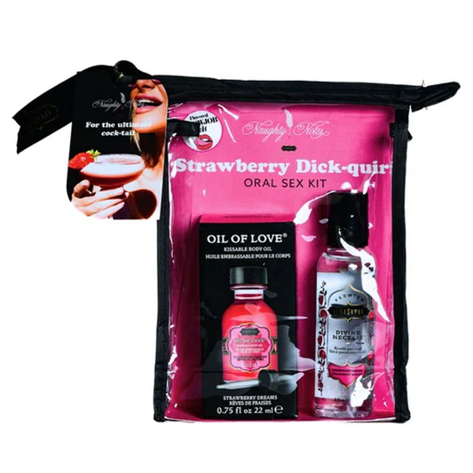 ORAL SEX COCKTAIL KIT - Strawberry Dick-quiri (Strawberry Dreams) 2oz Divine Nectar / .75oz Oil of L - Sheets Optional
