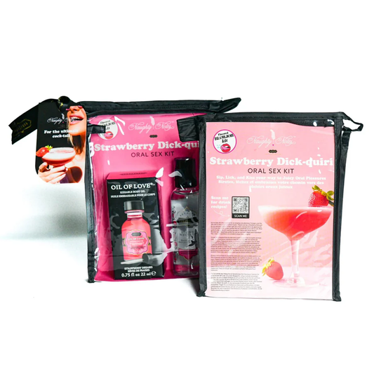 ORAL SEX COCKTAIL KIT - Strawberry Dick-quiri (Strawberry Dreams) 2oz Divine Nectar / .75oz Oil of L - Sheets Optional