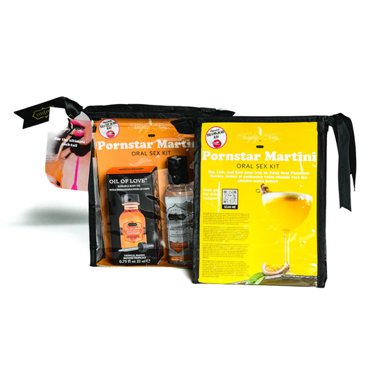 ORAL SEX COCKTAIL KIT - Porn Star Martini (Tropical Mango) 2oz Divine Nectar / .75oz Oil of Love - Sheets Optional