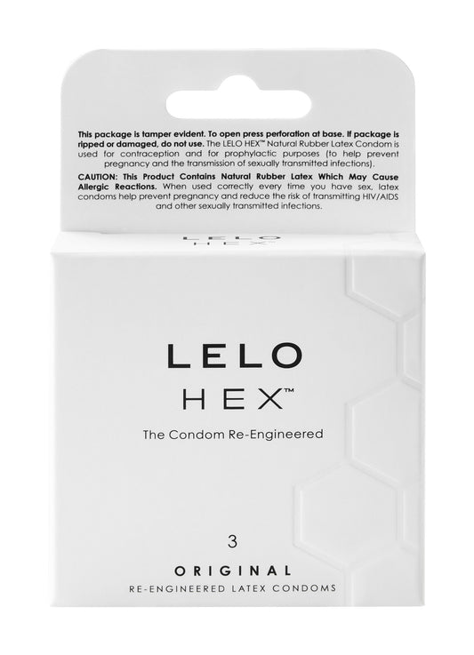 HEX Original Condoms, 3 Pack - Sheets Optional