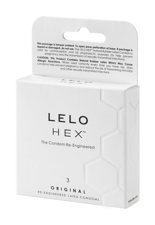 HEX Original Condoms, 3 Pack - Sheets Optional