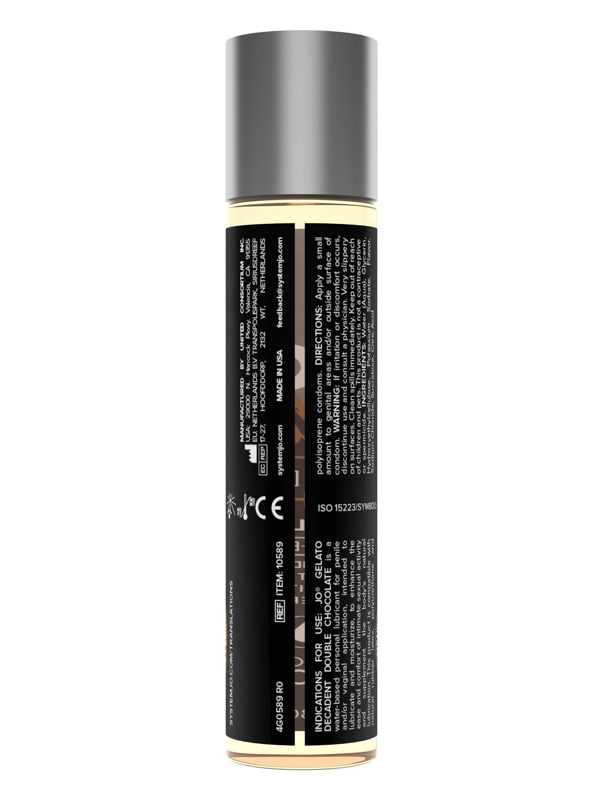 JO Gelato - Decadent Double Chocolate - Lubricant 1 floz / 30 mL - Sheets Optional
