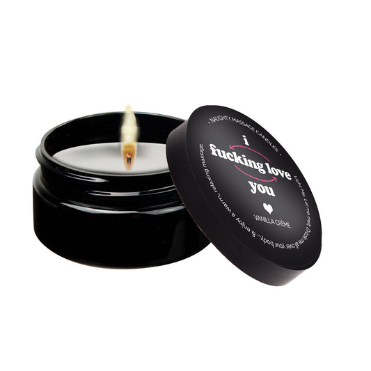 I F*cking Love You - Naughty Mini Massage Candle - Sheets Optional