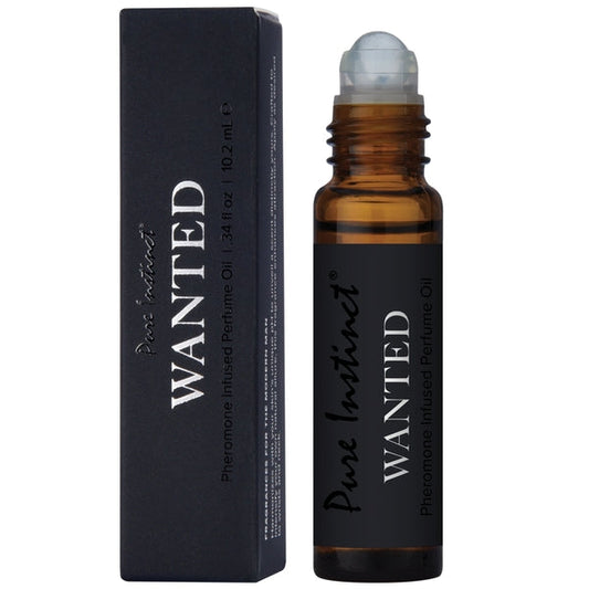 Wanted -10.2ml Pure Instinct Men's Collection Pheromone Perfume Oil - Sheets Optional