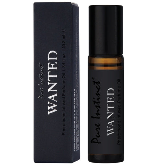 Wanted -10.2ml Pure Instinct Men's Collection Pheromone Perfume Oil - Sheets Optional