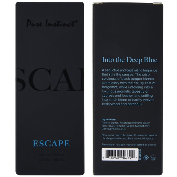 Escape - 60ml Pure Instinct Men's Collection Pheromone Perfume - Sheets Optional