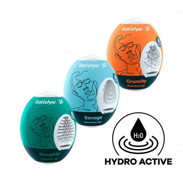 Masturbator Egg 3er Set (Naughty, Savage, Crunchy) Assorted - Sheets Optional