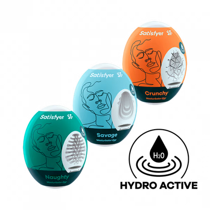 Masturbator Egg 3er Set (Naughty, Savage, Crunchy) Assorted - Sheets Optional