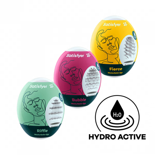 Masturbator Egg 3er Set (Riffle, Bubble, Fierce) Assorted - Sheets Optional