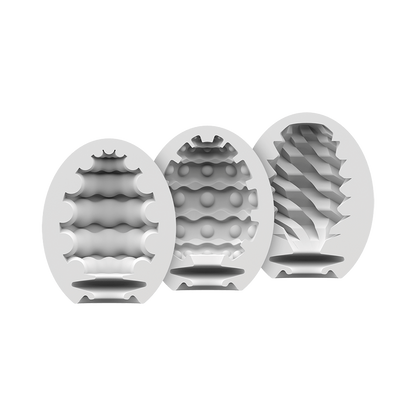 Masturbator Egg 3er Set (Riffle, Bubble, Fierce) Assorted - Sheets Optional