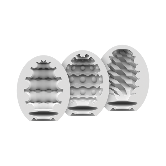 Masturbator Egg 3er Set (Riffle, Bubble, Fierce) Assorted - Sheets Optional