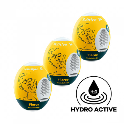 Masturbator Egg 3er Set (Fierce) Yellow - Sheets Optional