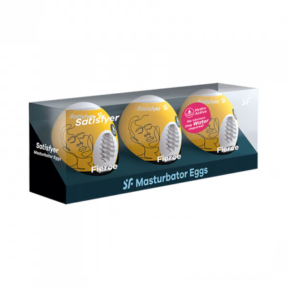Masturbator Egg 3er Set (Fierce) Yellow - Sheets Optional