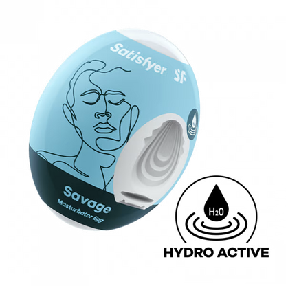 Masturbator Egg Single (Savage) Light Blue - Sheets Optional