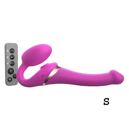 MULTI ORGASM BENDABLE STRAP-ON - S - FUCHSIA - Sheets Optional