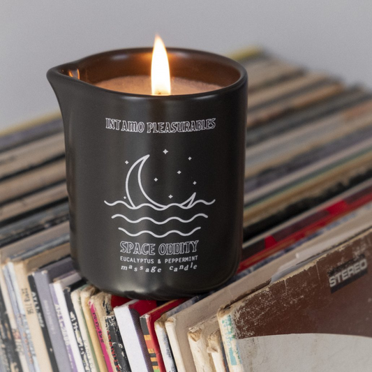 Space Oddity Massage Candle - Eucalyptus Peppermint - Sheets Optional