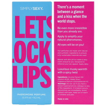 LET'S LOCK LIPS Pheromone Infused Perfume - Let's Lock Lips 0.3oz | 9.2mL - Sheets Optional