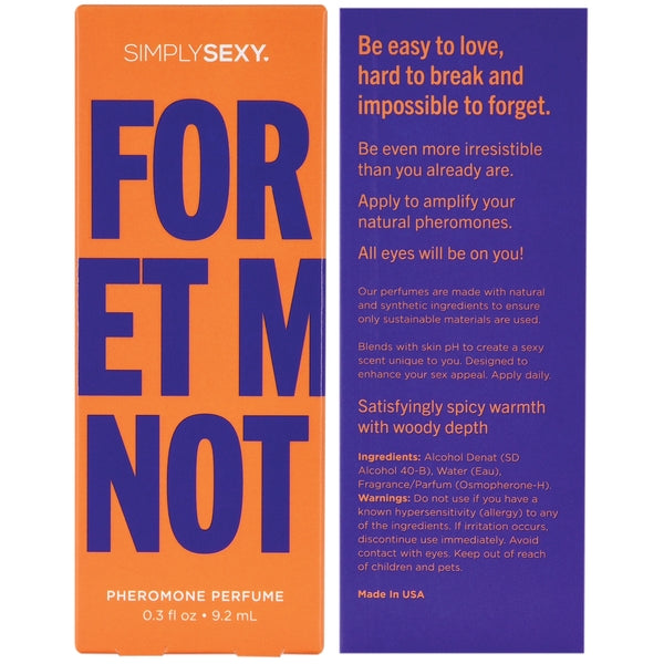 FORGET ME NOT Pheromone Infused Perfume - Forget Me Not 0.3oz | 9.2mL - Sheets Optional