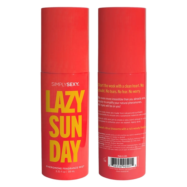 PHEROMONE BODY MIST - LAZY SUNDAY - 3.35 floz | 99mL - Sheets Optional